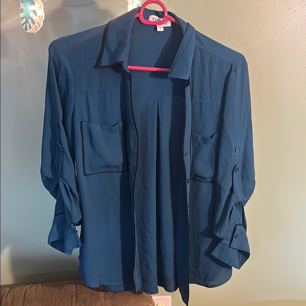 Express Blue Blouse